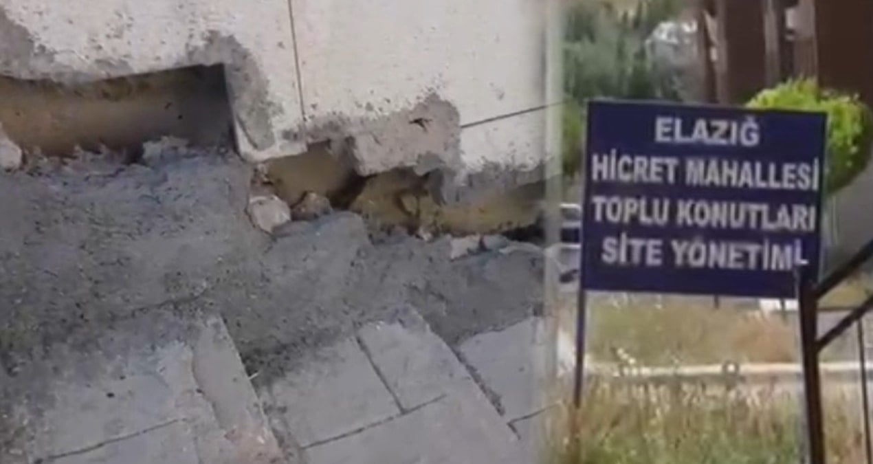 Elazığ’da ‘TOKİ’ fiyaskosu: Asansöre su doluyor, temel boşluklarla dolu!