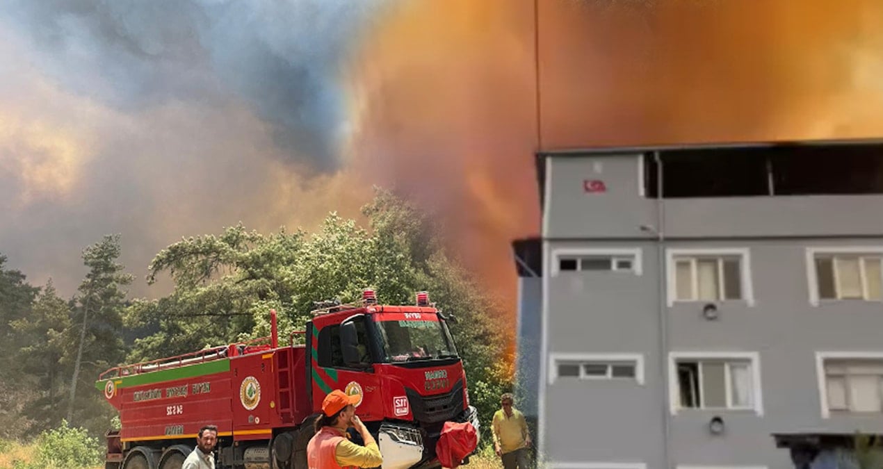 Yangın her geçen saat daha müthiş bir hal alıyor: Alevler konutlara yaklaştı